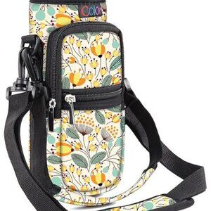 Water Bottle Carrier Bag with Strap 25/32/40/64oz Crossbody Water Bottle Holder